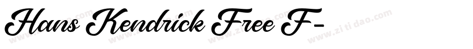 Hans Kendrick Free F字体转换